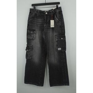 BDG Urban Outfitters Y2K Cyber Cargo Pants Women S Black Retro Utility Denim